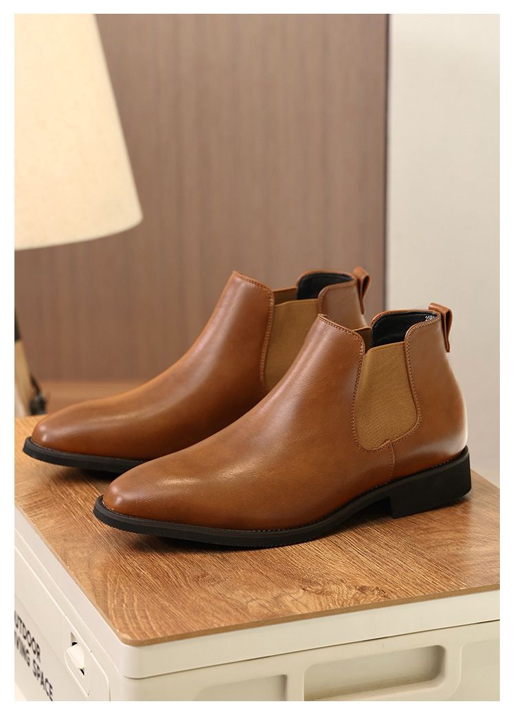 Voyage 25870 Stivali da uomo in pelle Martin a punta retrò britannici di grandi dimensioni, spedizione gratuita_voghion.com