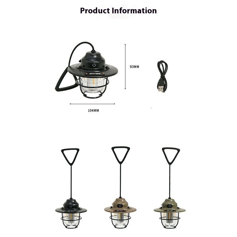 Outdoor Camping Pinecone Long Battery Life 80h Tent Canopy Atmosphere Portable Lantern_voghion.com