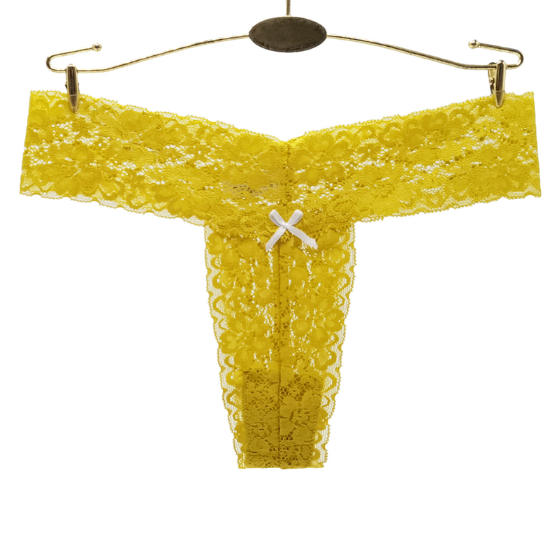 Mooame 5 Pcs/Lots Bikini Underwear Women Sexy Lingerie G String Transparent Lace Women's Thong_voghion.com