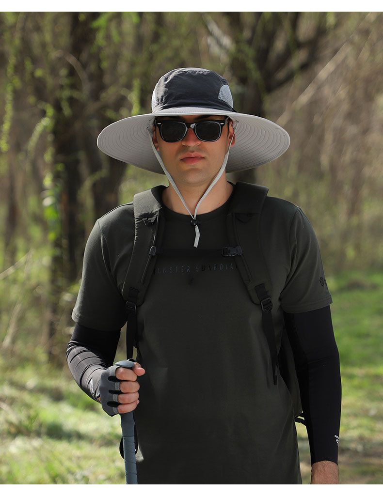 Men's Extra Large Sun Hat With Neck Cover - UPF 50+ Wide Brim Fishing Hat For Big Head Lightweight & Breathable For Outdoor Activities_voghion.com