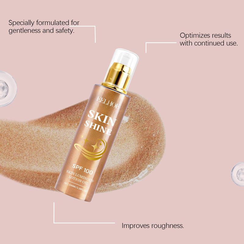 EELHOE Brightening Glitter Lightweight Moisturizing Body Skin Application Shiny Highlight Refreshing Protective Oil_voghion.com