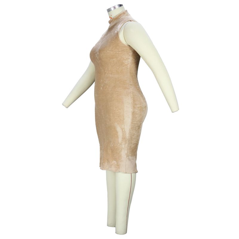 Women's clothing temperament dress and coat two-piece fashion loose long cardigan velvet suit_voghion.com