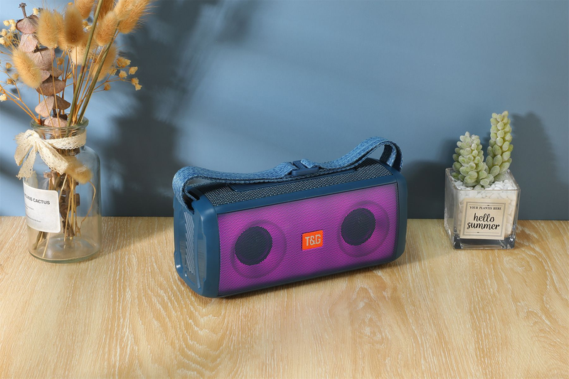 Nuevo Altavoz Bluetooth TG345 para exteriores, luz LED colorida, Radio, tarjeta de inserción, caja, transmisión, Subwoofer_voghion.com