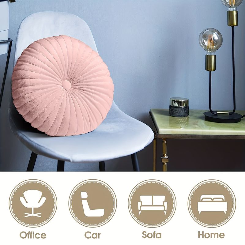 Cuscino rotondo nordico con fodera in poliestere, perfetto per decorare divani e finestre a bovindo, casa e giardino._voghion.com