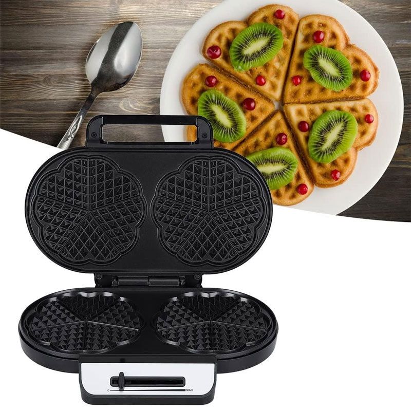 EU Zwei-Scheiben Herz Sandwich Maker - Doppel Platte Elektrische Waffeleisen Frühstück_voghion.com