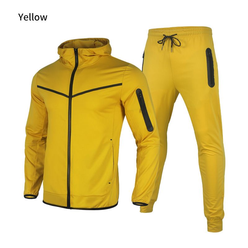 Spring Autumn Coat, Long Pants, Hooded Sports and Casual Set, Men's Set_voghion.com