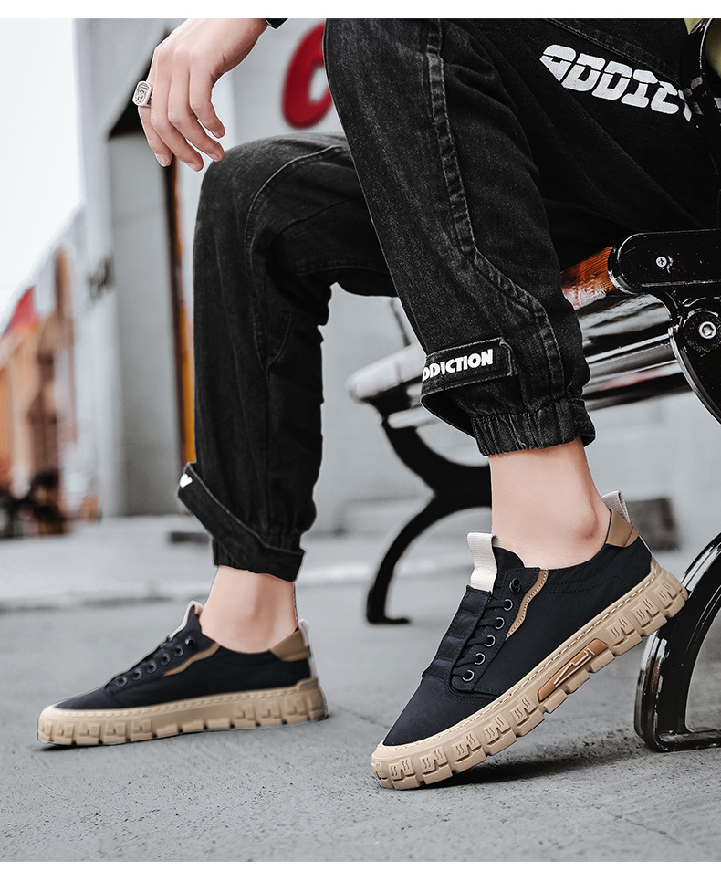 Scarpe di tela estive traspiranti in seta di ghiaccio, ombrello in tessuto impermeabile, scarpe da skateboard pigre, un passo, slip on, vecchie scarpe di stoffa di Pechino_voghion.com