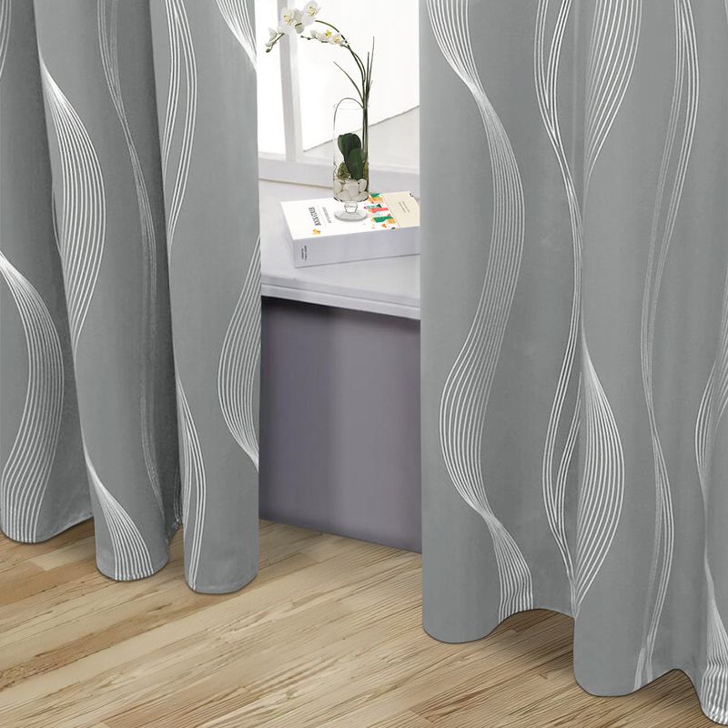 Vorhänge Silver Wave Hochpräzise Verdunkelungsvorhänge_voghion.com