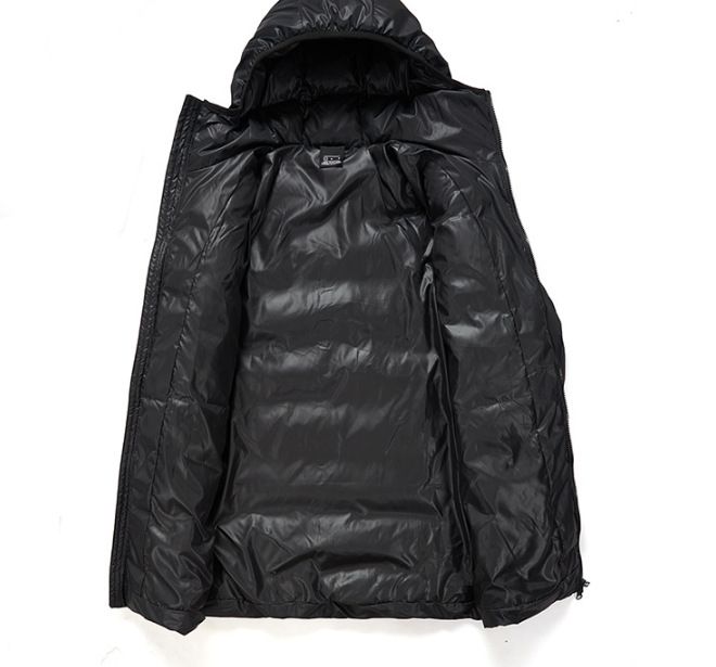 Giacca invernale da uomo in cotone alla moda, con cappuccio, di media lunghezza, ricamata, spessa e calda, in cotone, versione aggiornata_voghion.com