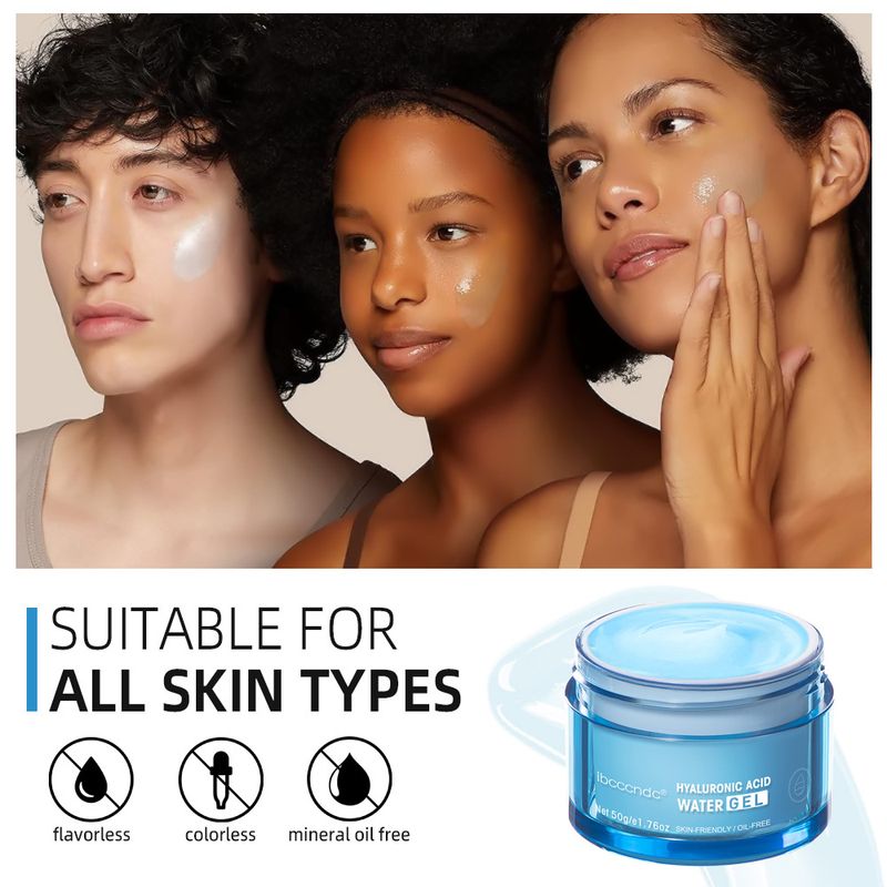 50g Hyaluronic Acid Hydrating Water Gel/moisturizing Cream Daily Face Moisturizer For Dry Skin Improve Dryness_voghion.com