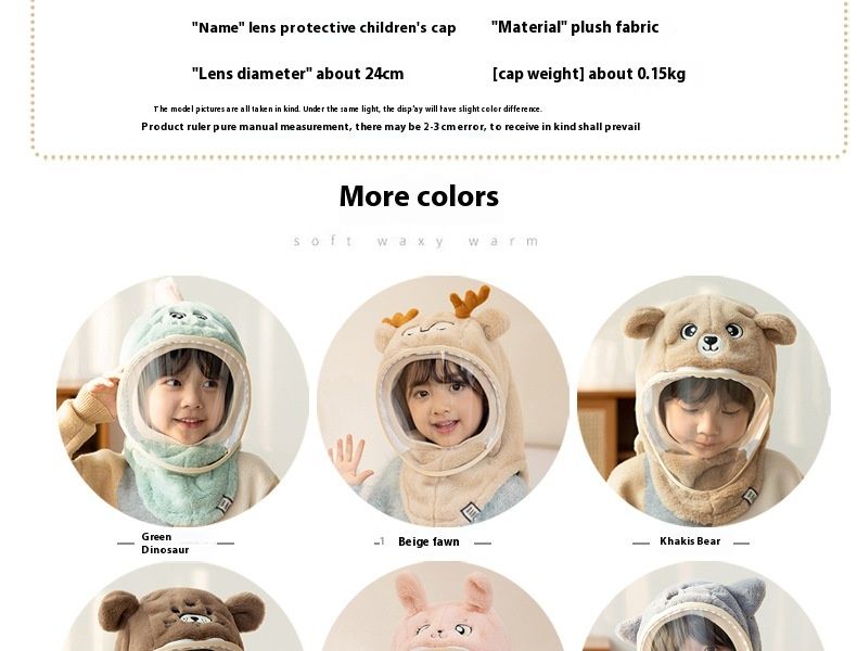 Wintermützen für Jungen und Mädchen mit Gesichtsschutz, Winddichte Mützen, Ohrenschützer, Kopfbedeckungen, warme Babyschals, Einteilige Mützen, Weihnachtsgeschenke_voghion.com