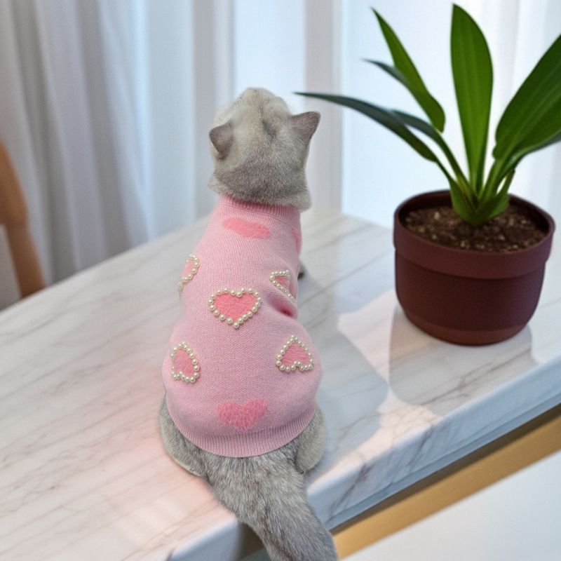 Strong Dog Cat Autumn Winter Sweater Bichon Poodle Schnauzer Small Medium Clothes_voghion.com