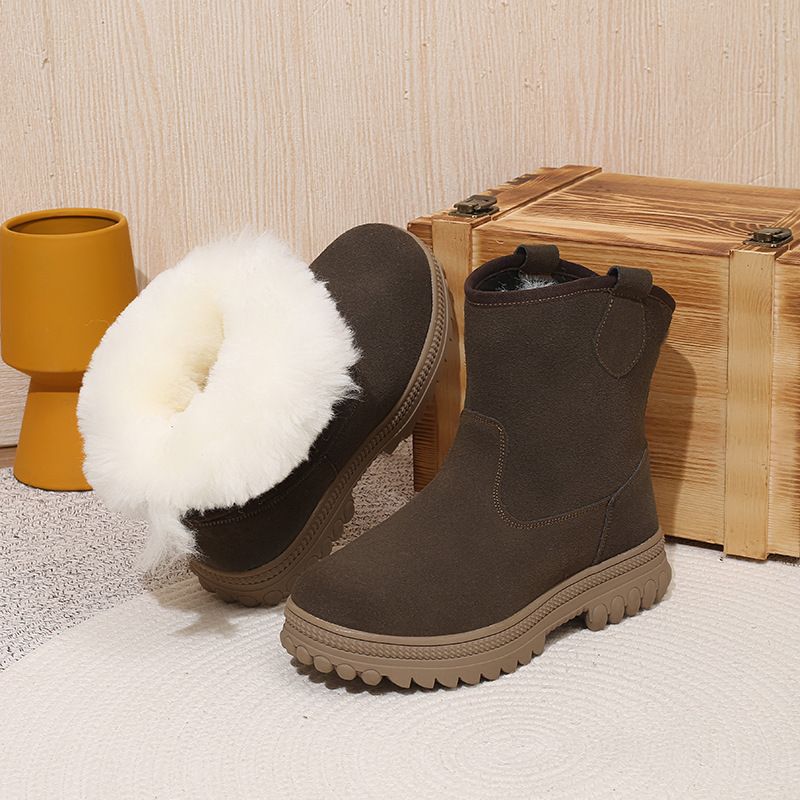 Cold-resistant Minus 40 Degrees Large Cotton Men's Winter Extra Thick Tall Tube Pure Wool Russian Snow Boots High-top_voghion.com