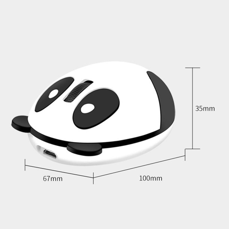 Farfi Wireless Cute Panda Design ABS Mute 2.4G 1200DPI Plug Play Optical Mouse for Desktop_voghion.com