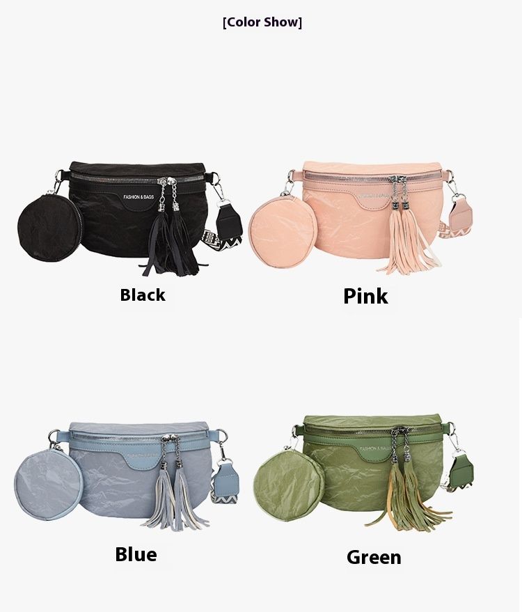 Borsa a tracolla con tracolla larga, semplice, alla moda, versatile, con tracolla larga, nuova, con nappa e lettera._voghion.com