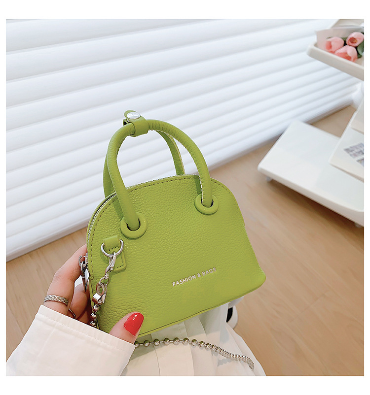 Small Chain Bag For Women 2023 New Fashion Litchi Pattern Mini Shell Bag For Women Fashion Bags Temperament Handheld Oblique_voghion.com