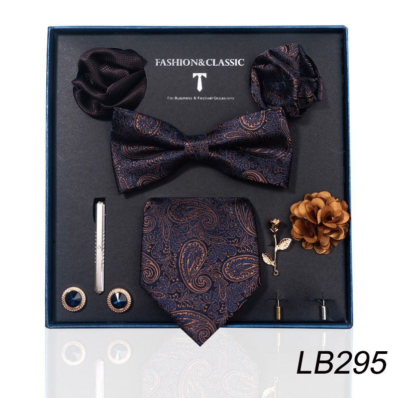 /Men's Ties & Handkerchiefs wedding groom's tie pocket square corsage gift box set men's tie ready stock wholesale_voghion.com