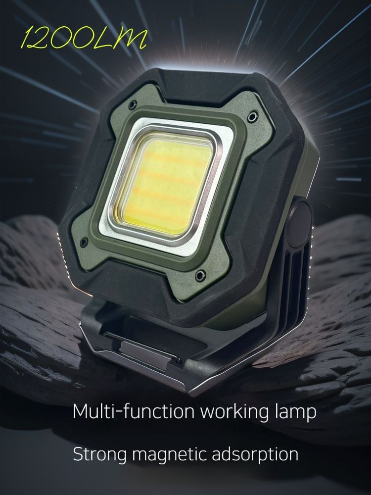Nuova luce da campeggio multifunzionale COB magnetica per riparazioni auto, luce da esterno per tutti i terreni con ricarica Type-C._voghion.com