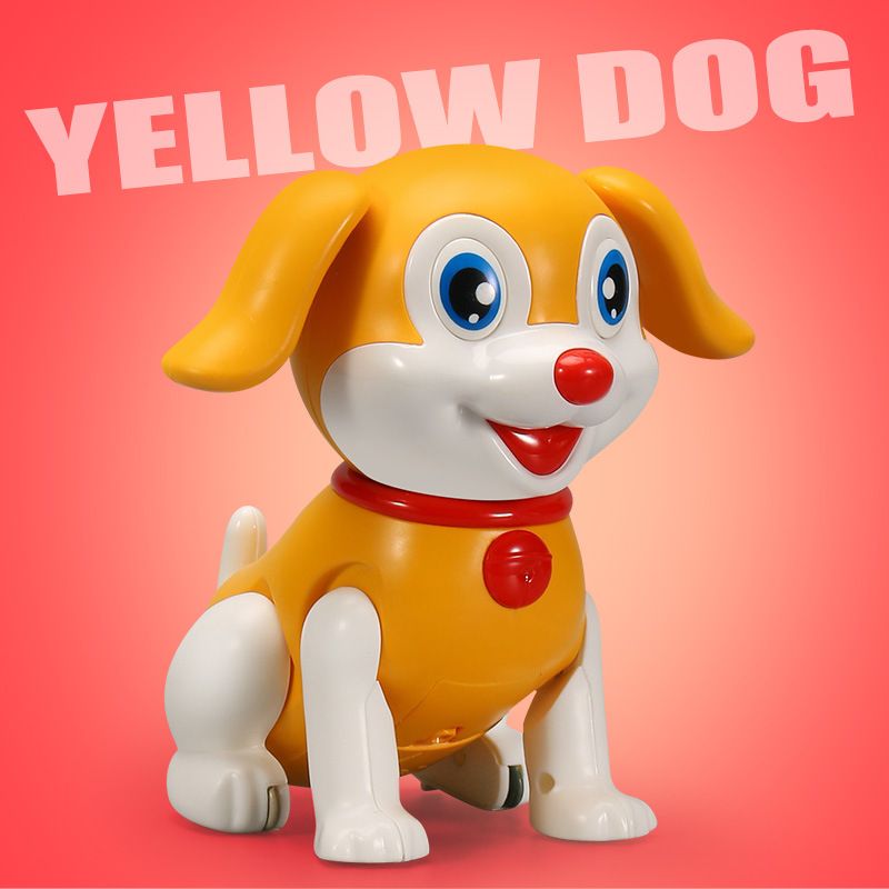 Cartoon simulation electric toy can bark and walk, children's baby intelligent robot dog gift_voghion.com