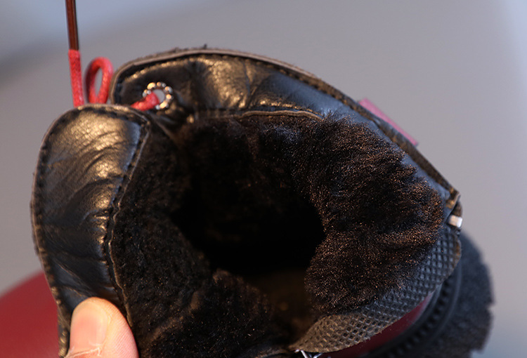 Scarpe per bambini Autunno e inverno Stivali Martin in velluto Scarpe piccole e calde in pelle Stivali corti grandi in cotone per ragazze_voghion.com