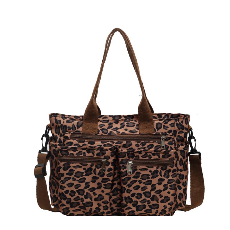 Large Capacity Leopard Print Tote For Women New Versatile Shoulder Crossbody Bag Mommy Handbag_voghion.com