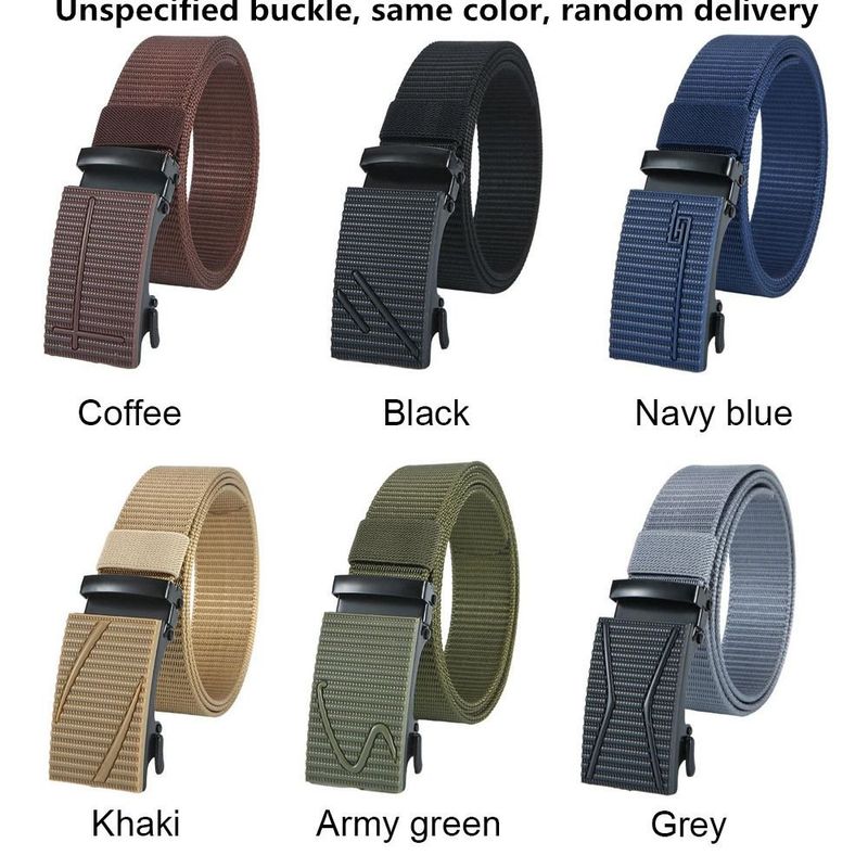 HOT Outdoor Elastic Casual Breathable Alloy Buckle Tactical Waistbelt Nylon Belt_voghion.com