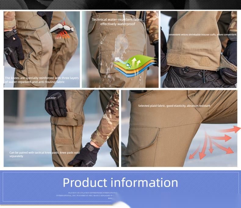 Huanlongniaojia Assault Camouflage Tactical Men's Scratch-Resistant Outdoor Training Combat Cargo Hiking Pants_voghion.com