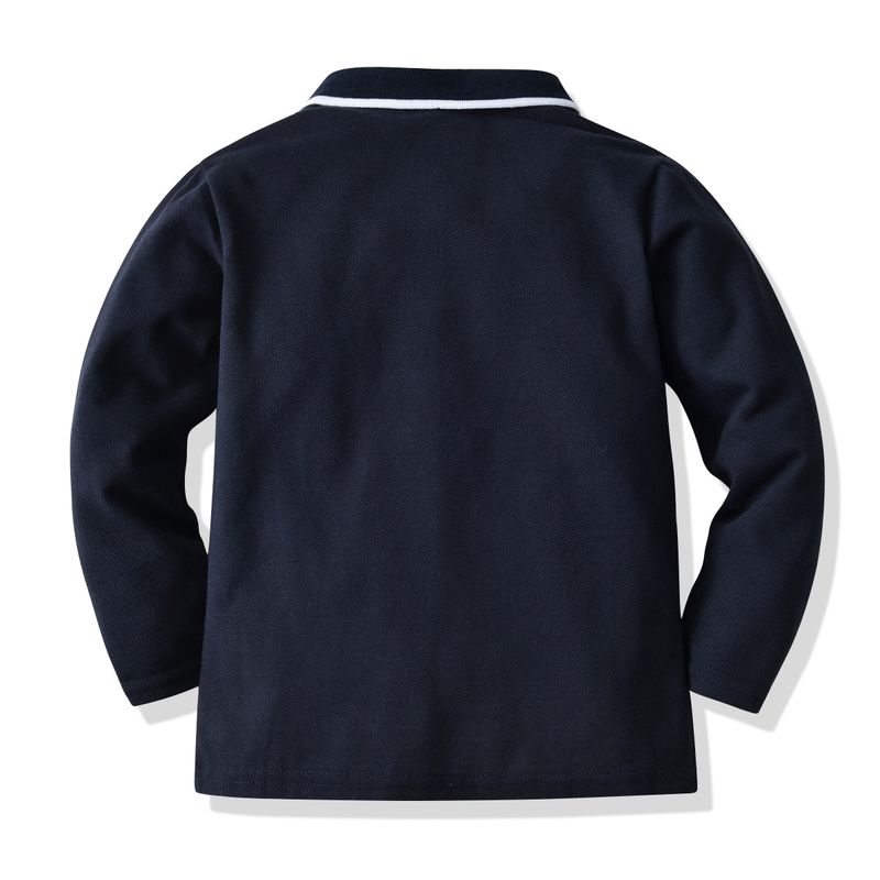 Kid's Clothing Boys' long-sleeved polo shirt bow tie white suspenders trousers four-piece suit boys spring and autumn gentleman suit holiday clothes_voghion.com