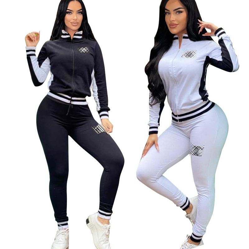 tuta sportiva casual di nuova moda filettata set di due pezzi di alta qualità_voghion.com