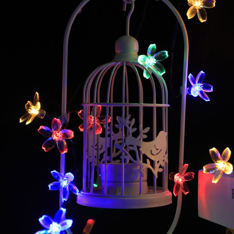 Decorazione natalizia per esterni con luci a LED impermeabili a forma di fiore di pesco, per matrimoni solari transfrontalieri in ciliegio_voghion.com