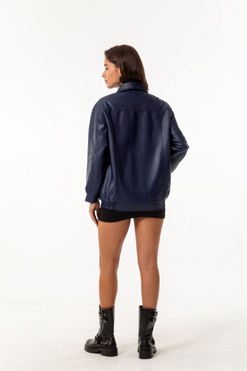 Giacca in pelle larga di tendenza moda 2024 per donna OVERSIZE Cappotto da donna a maniche lunghe con colletto rovesciato primavera autunno_voghion.com