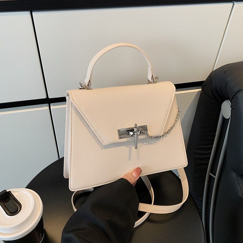 Women's Commuter Shoulder Bag Trapezoidal Fashion Flip Cover Handbag Geometric Patchwork Crossbody_voghion.com