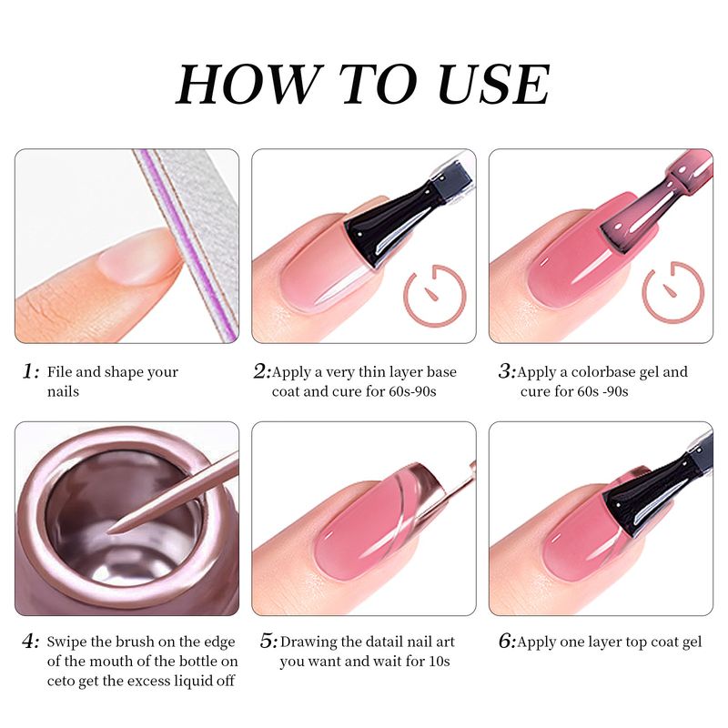 Art New Metal High-Density Painting Wire Gold And Silver Classic UV Gel Nail Polish_voghion.com