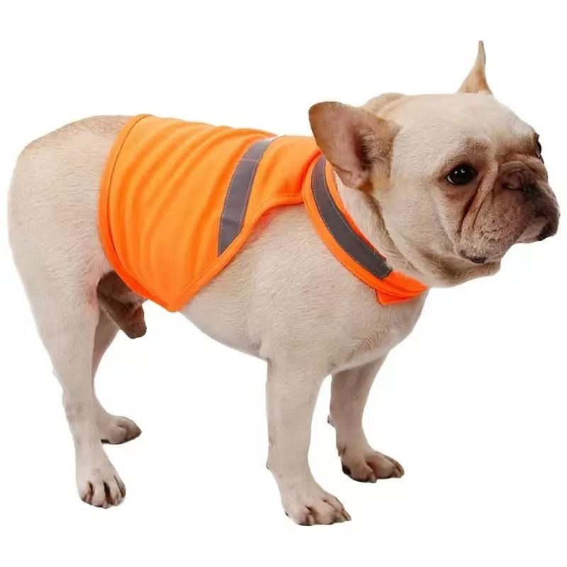 Heißer Verkauf Fluoreszierende Hundekleidung Für Große Hunde Nacht Reflektierende Sicherheitsbekleidung Sommer Haustier Atmungsaktive Weste_voghion.com