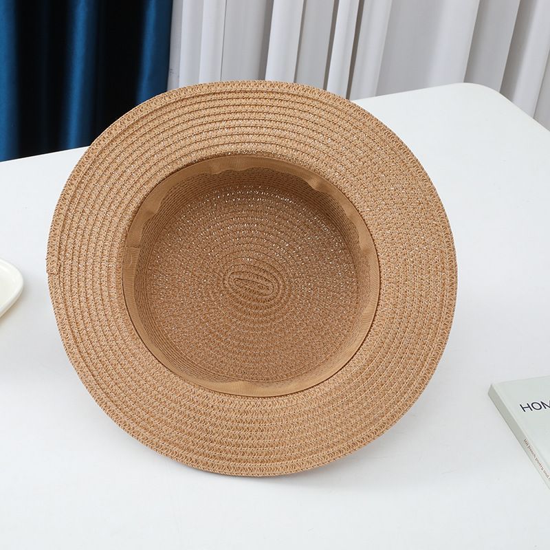 Protezione solare estiva per bambini e donne, parasole pieghevole da spiaggia a tesa piatta, cappelli, borse, set per erba genitore-figlio_voghion.com