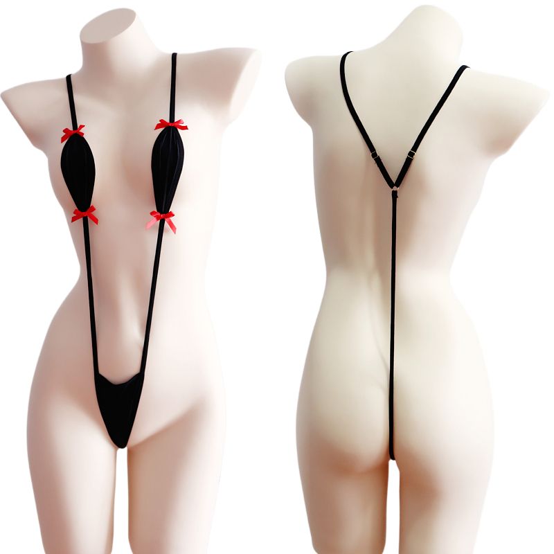 Japanesche Stil Sukumizu Eendeel Bikini Dräi-Punkt-Enk Badekostüm Bett Witzeg Sexy Intimkostüm Ausgesat SM_voghion.com