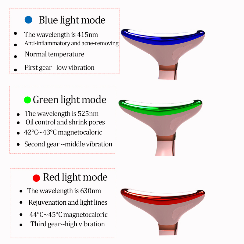 LED Face Neck Photon Therapy Skin Tighten Beauty Device Reduce Double Chin Anti Wrinkle Remove Lifting Mas_voghion.com