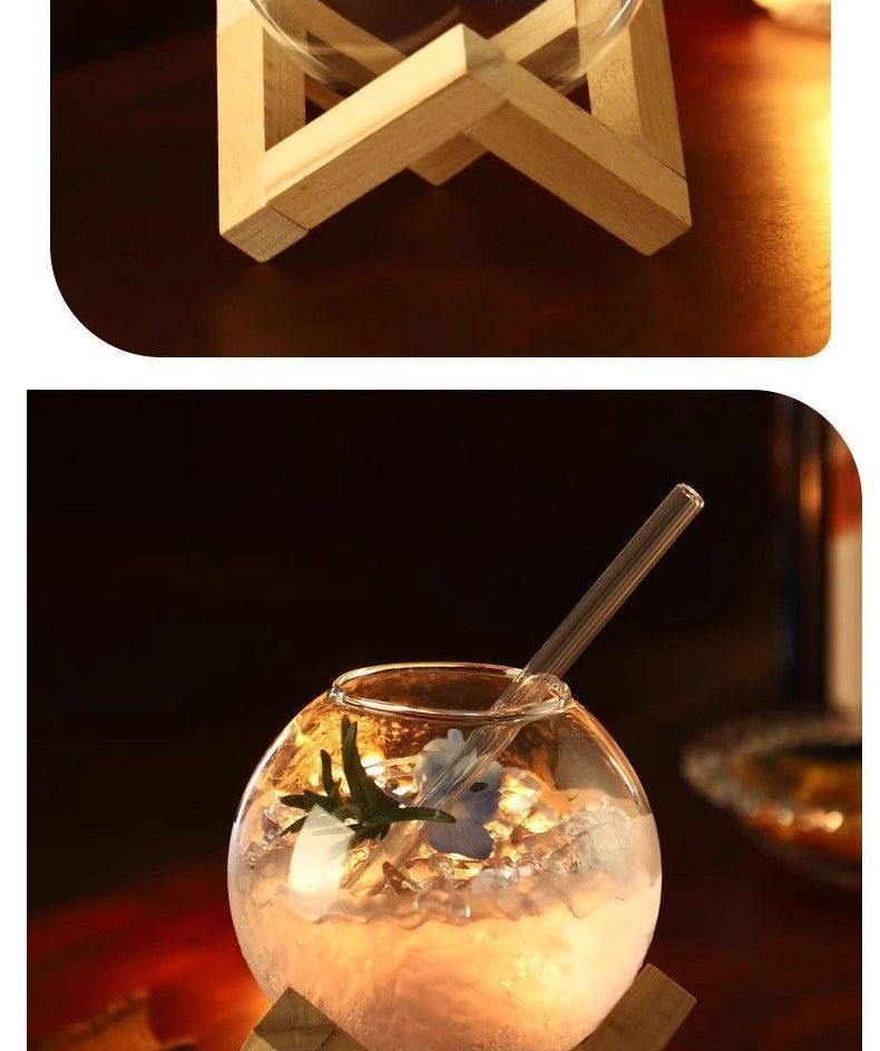 Personalized Moon Round Cocktail Ice Ball Atmosphere Wine Glass Bar Creative Juice Cup_voghion.com