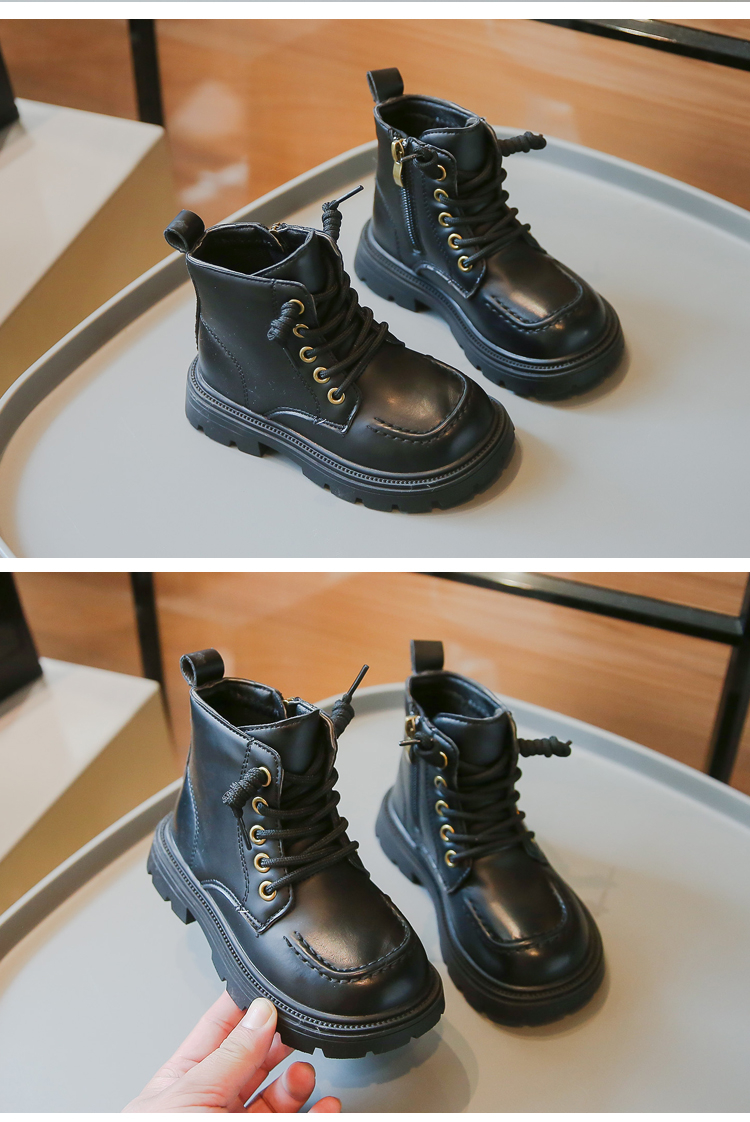 Spring and Autumn Children's Martin Boots Fashion British Style_voghion.com