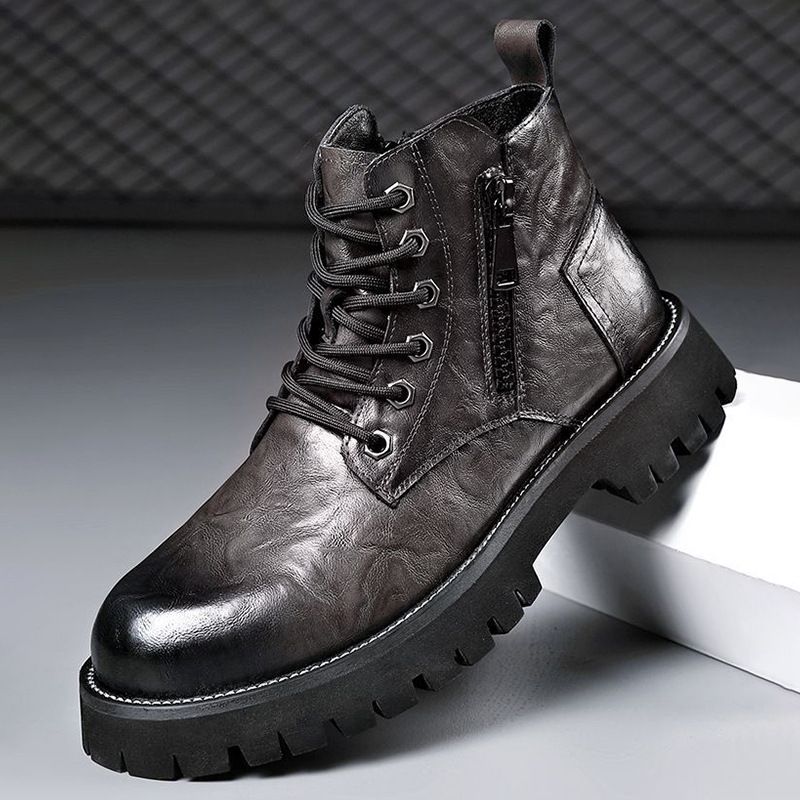 2025 Nieuwe heren hoge leren laarzen Veelzijdige veterschoenen voor werkschoenen Martens Boots_voghion.com