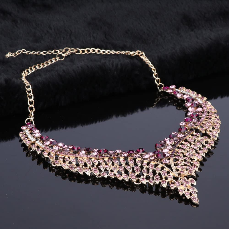 Set di gioielli da donna con strass da sposa in cristallo con strass_voghion.com