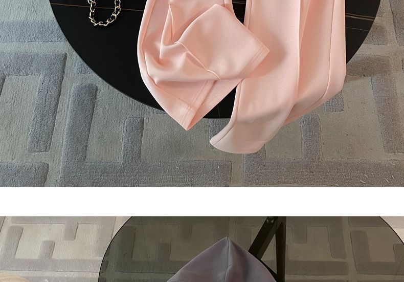 Women's Autumn Winter Slimming Mint Mambo Streetwear Set Hooded Sweatshirt High Waist Wide Leg Pants Casual Two-Piece Outfit _voghion.com