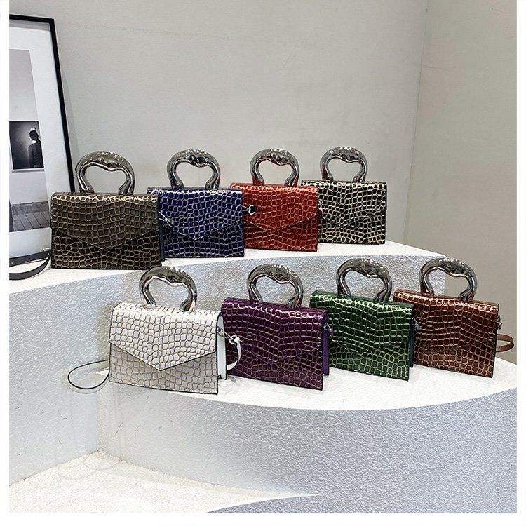 Advanced Crocodile Pattern for Women 2024 New Fashionable and Versatile Crossbody Bag, Stylish Handheld Small Square Bag_voghion.com