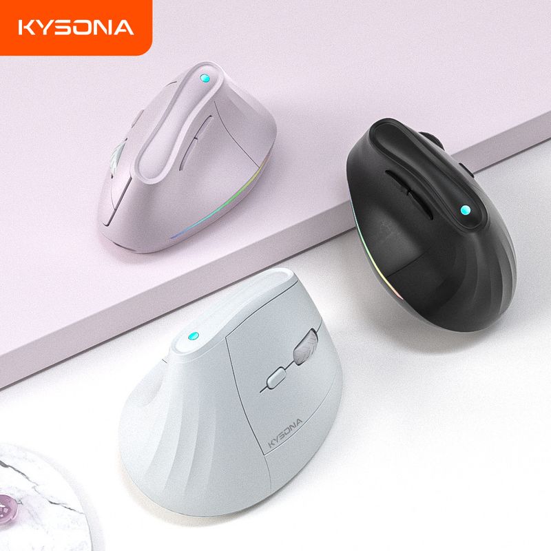 Premium Selection Straight Hair Ergonomic Office Vertical Mouse 4000DPI Silent Switch_voghion.com