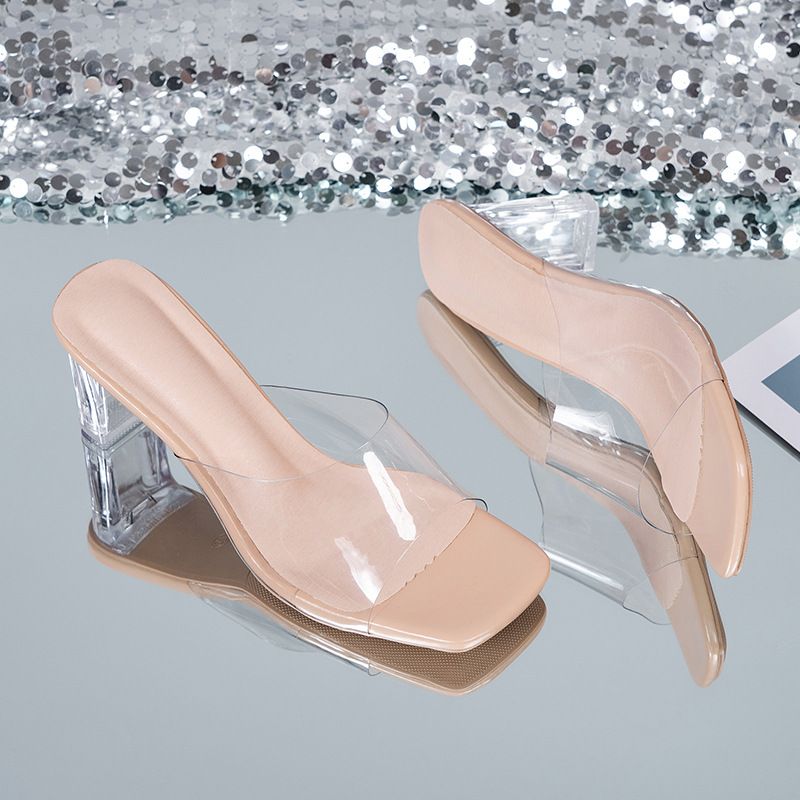 Damenschuhe Sommer Plus-Size Kristall High Heels Flip-Flops_voghion.com