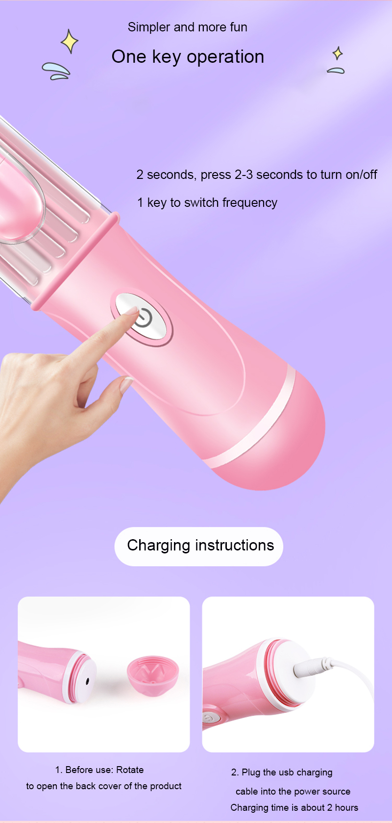 Frequency 2024 Women 12 Sexy Vibrator USB Charging Material Elastic Contains Beads Raised Meat Continue Scratch_voghion.com