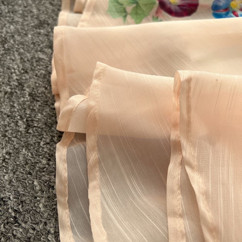 Abbigliamento primaverile da donna, camicia stampata con maniche a lanterna di alta qualità, gonna lunga a vita alta, set da due pezzi_voghion.com