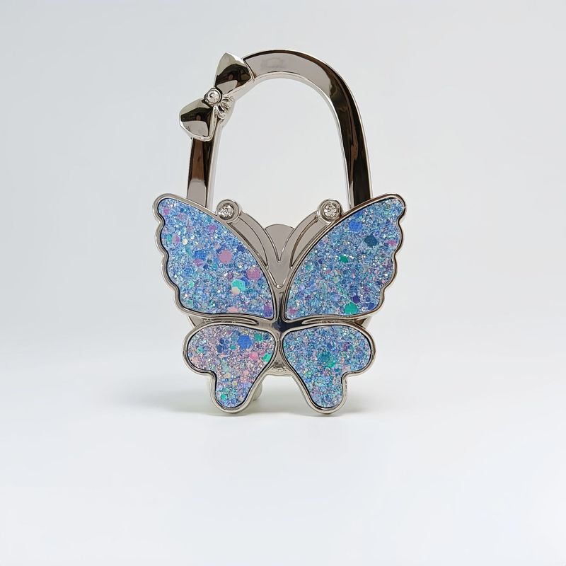 Glittering Butterfly Bag Hook - Stylish & Decorative Alloy Bag Accessory With Multiple Color Options Hook Bag Hook Bag Hardware Crafts_voghion.com