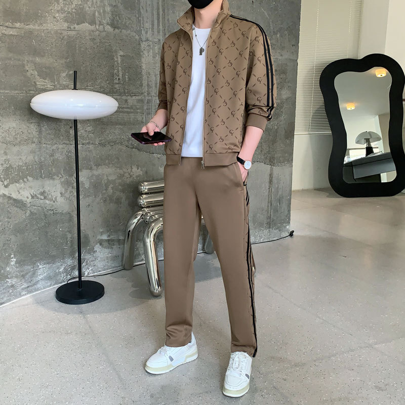 Herren-Kapuzenpullover und Hose für Herbst 2023, neues, modisches, bedrucktes, trendiges Marken-großes, lässiges, zweiteiliges Sport-Set_voghion.com