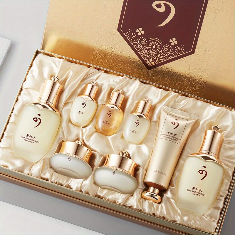 Women's Care 8pcs Set Includes Cleanser, Toner, Lotion, Cream, Eye Cream Infused Collagen Acetyl Hexapeptide -8-_voghion.com